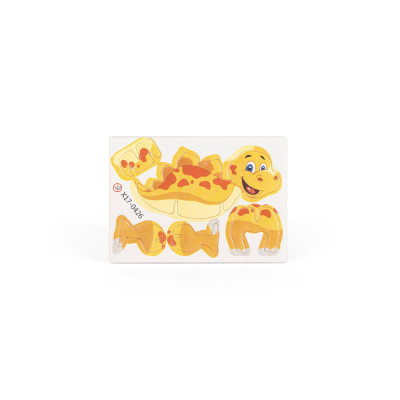 DINOSAURUS. 3D puzzle in paper witth the shape of a dinosaur